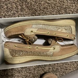 Lightly used glitter sperrys